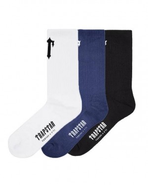 Trapstar 3 Pack Irongate T Socks ネイビー | TS-65190