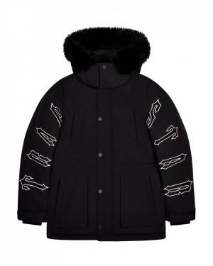 Trapstar Hooded Irongate Parker 黒 | TS-65436