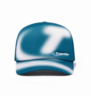 Trapstar Hyperdrive Blur Trucker ターコイズ 白 | TS-64761