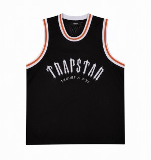 Trapstar Irongate Arch Basketball Vest 黒 白 オレンジ | TS-64904