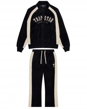 Trapstar Irongate Arch Velour Tracksuit 黒 | TS-65373