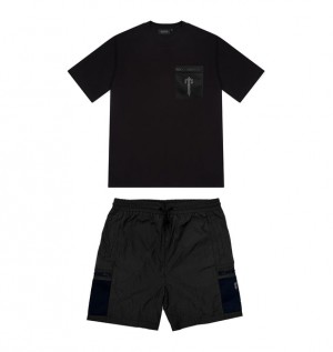 Trapstar Irongate Mesh Pocket Short 黒 白 | TS-64921
