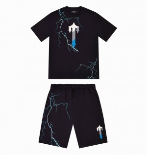 Trapstar Irongate T Lightning Shorts 黒 | TS-64923