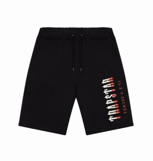 Trapstar Oversized Decoded Shorts 黒 赤 | TS-64911