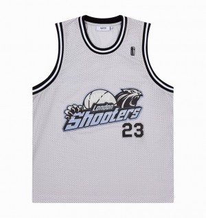 Trapstar *PRE ORDER* Shooters SS23 Basketball Vest グレー 青 | TS-64942