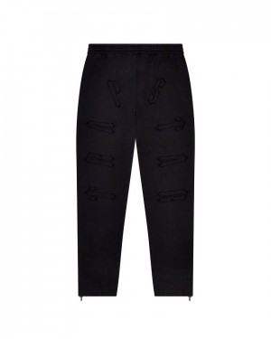 Trapstar Patchwork Irongate Bottoms 黒 | TS-65332