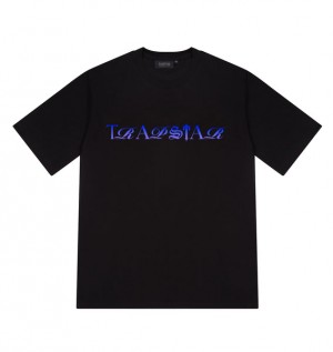 Trapstar Script Fade Tee 黒 青 | TS-64906