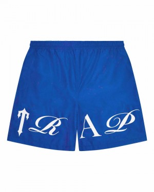 Trapstar Script Shell Shorts 青 白 | TS-65300