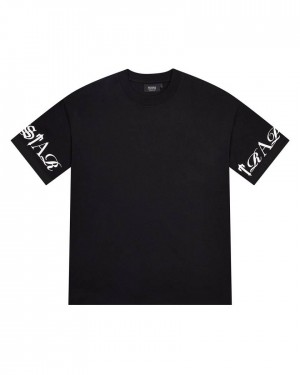 Trapstar Script Tee 黒 白 | TS-65248
