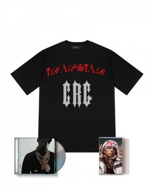 Trapstar x Central Cee Script Tee CD & Cassette Bundle 黒 | TS-65219
