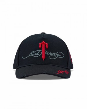 Trapstar x Ed Hardy Irongate T Cap 黒 | TS-65076