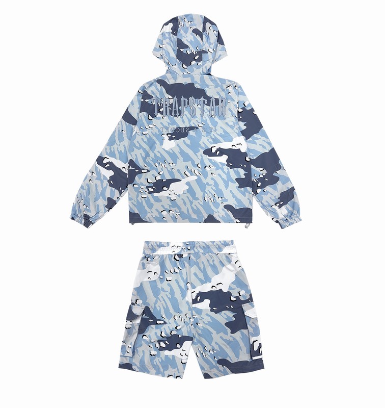 Trapstar Decoded Camo Shorts 青 迷彩 | TS-64895
