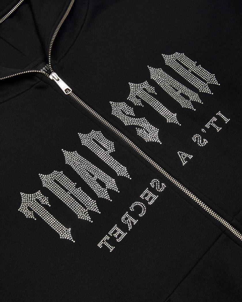 Trapstar Decoded Skull Diamante Hoodie 黒 | TS-65392