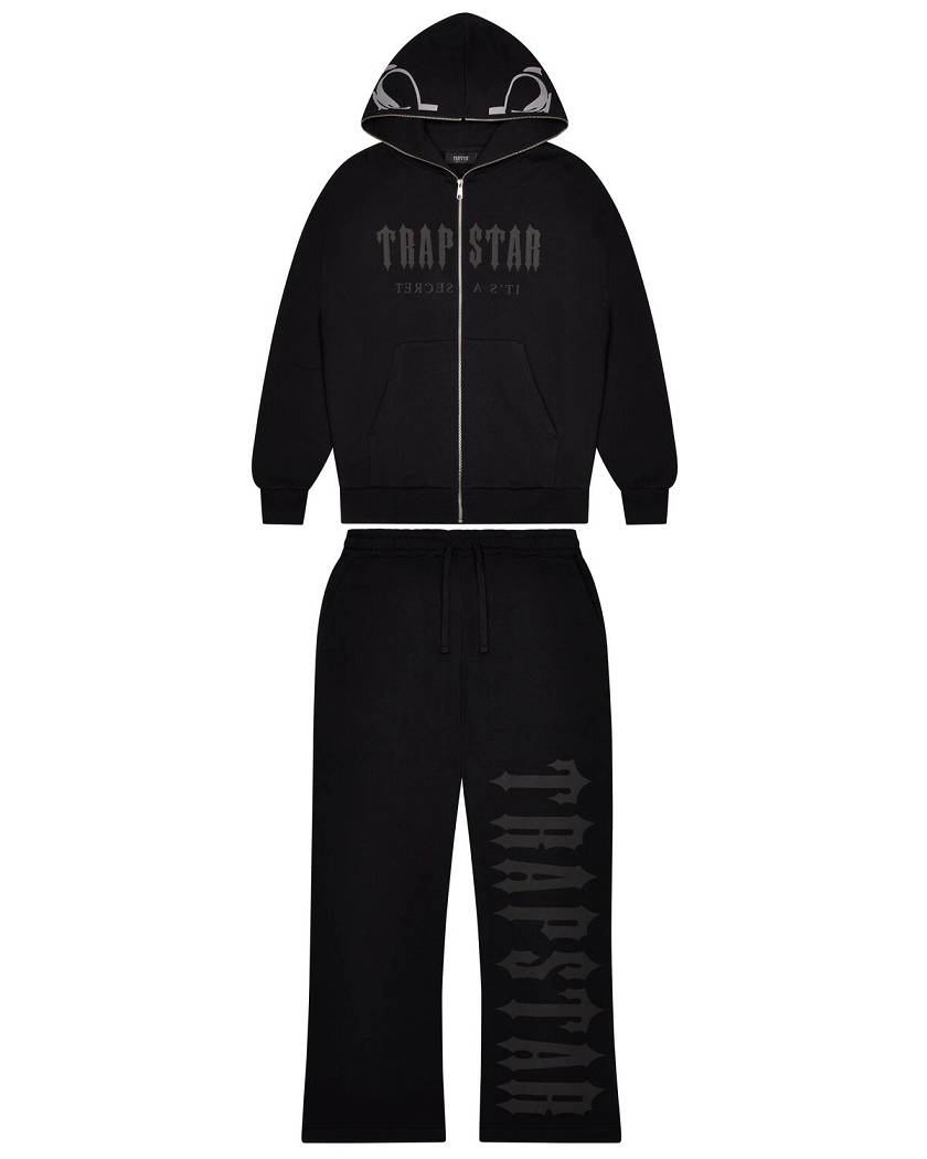 Trapstar Decoded Skull Rider Hoodie 黒 | TS-65341