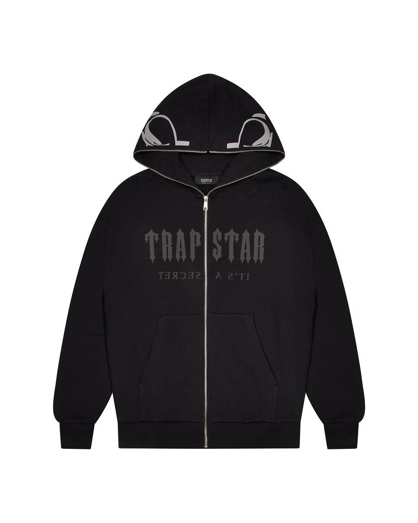 Trapstar Decoded Skull Rider Hoodie 黒 | TS-65341