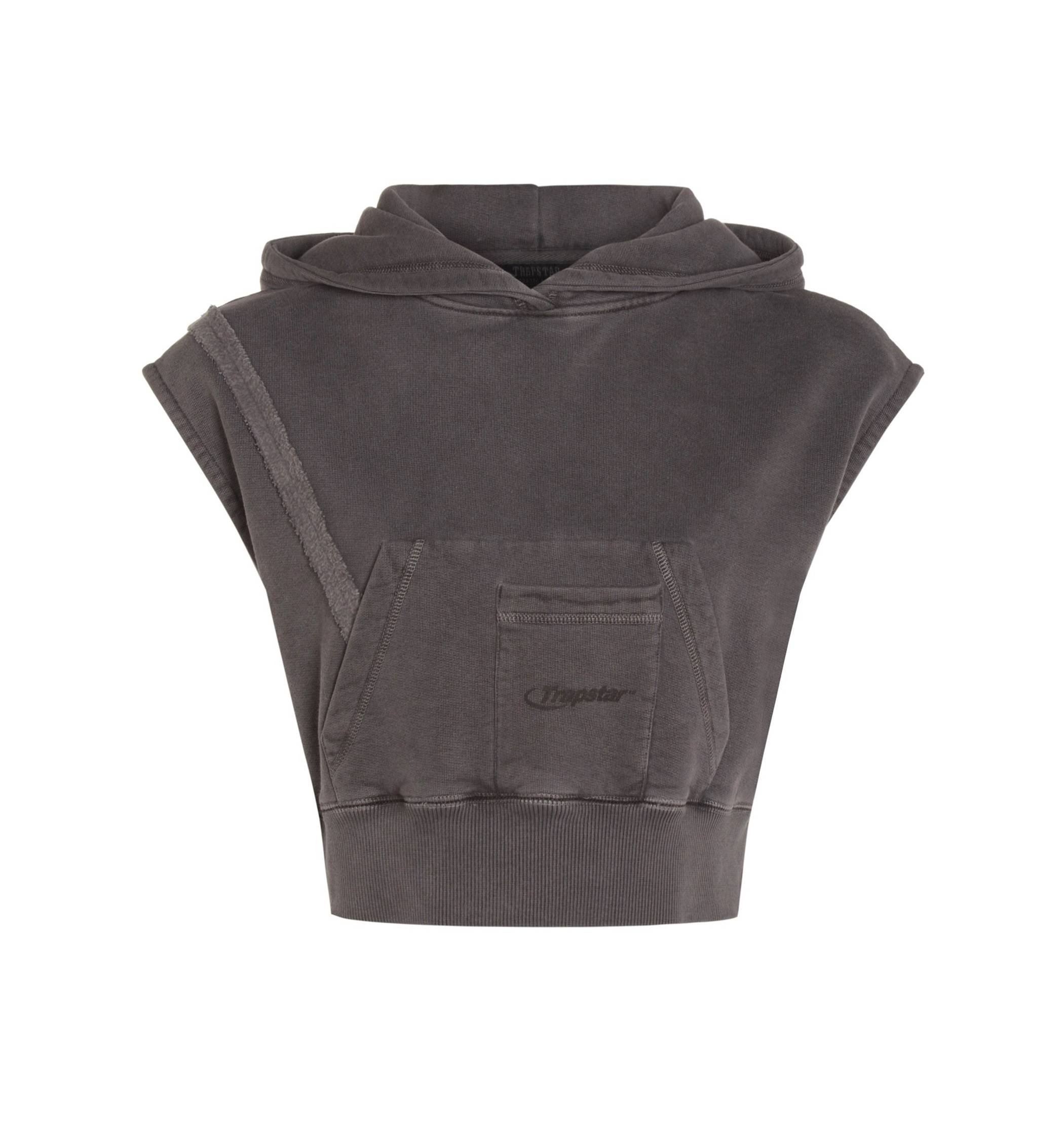 Trapstar Deconstructed Cropped Sleeveless Hoodie Wash | TS-65127