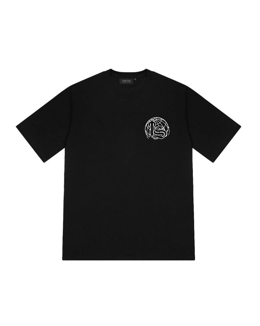 Trapstar Global Takeover Print Tee 黒 | TS-65253