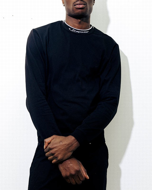 Trapstar Hyperdrive Collar LS Top 黒 白 | TS-64974
