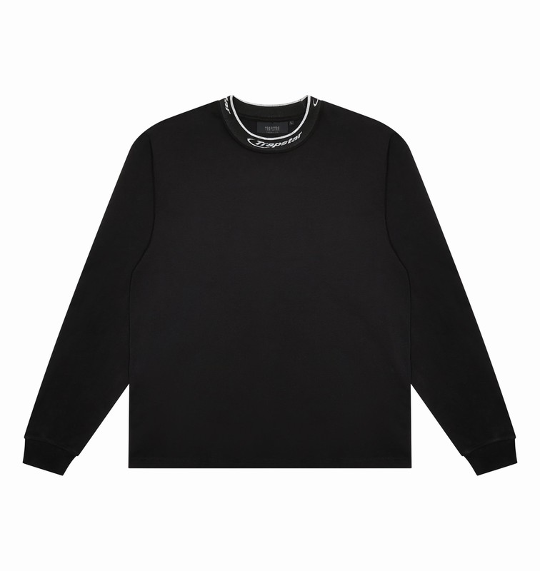 Trapstar Hyperdrive Collar LS Top 黒 白 | TS-64974
