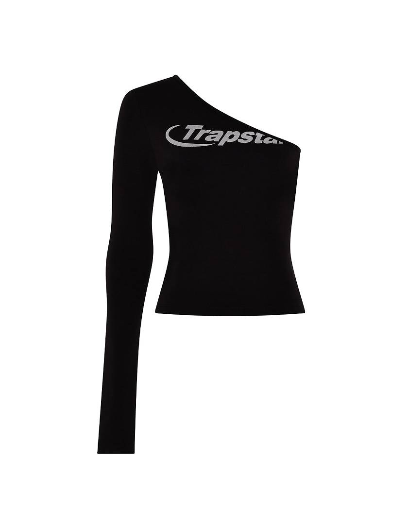 Trapstar Hyperdrive One Shoulder Top 黒 | TS-65115