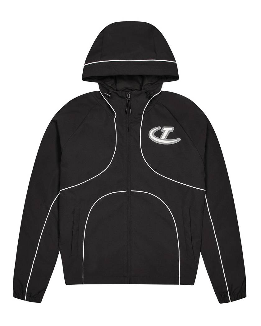 Trapstar Hyperdrive Piped Windbreaker 黒 | TS-65433