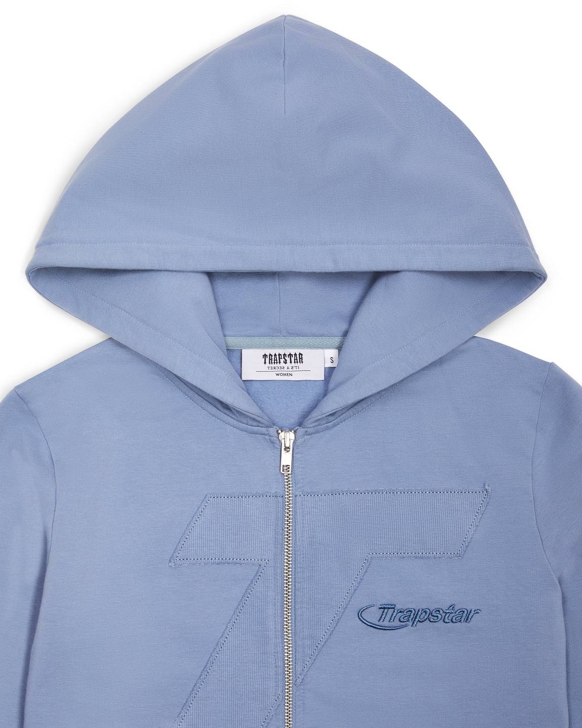 Trapstar Hyperdrive Rib Panel Zip Hoodie 青 | TS-65159