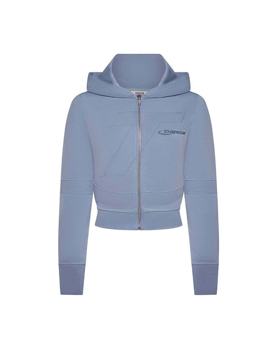 Trapstar Hyperdrive Rib Panel Zip Hoodie 青 | TS-65159