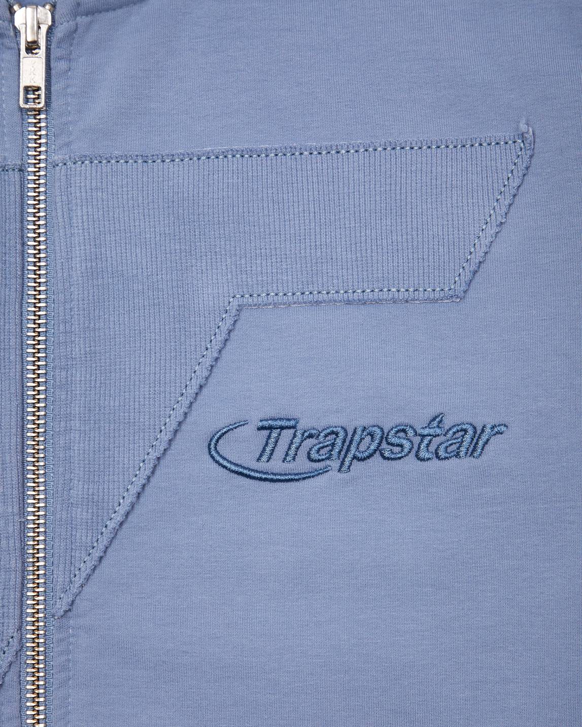 Trapstar Hyperdrive Rib Panel Zip Hoodie 青 | TS-65146