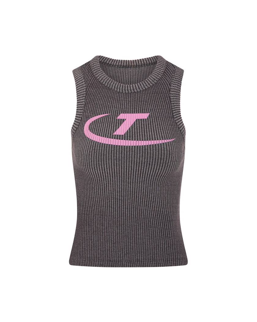 Trapstar Hyperdrive Two Tone Vest 黒 ピンク | TS-65120