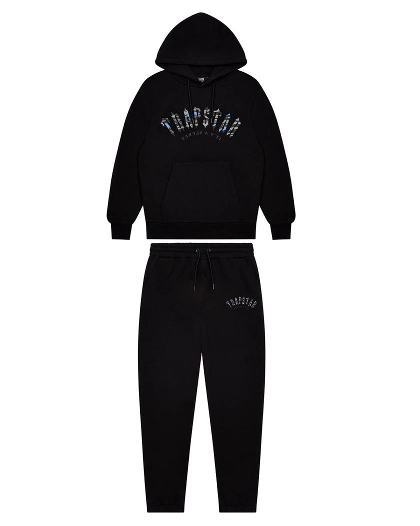 Trapstar Irongate Arch Camo Print Tracksuit 黒 | TS-65428