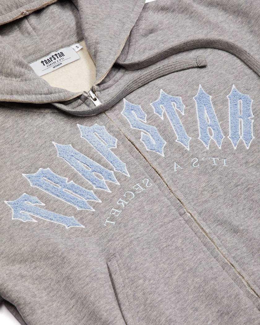 Trapstar Irongate Arch Chenille Embroidery Zip Through Track Top グレー | TS-65148
