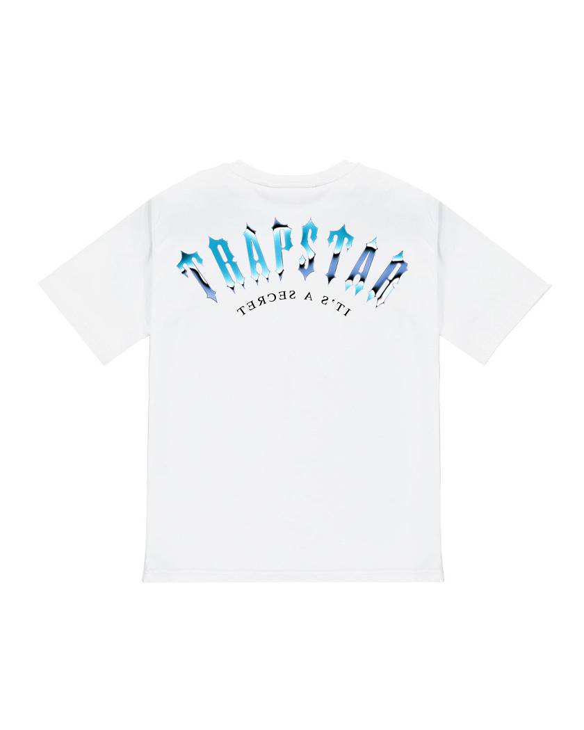 Trapstar Irongate Arch It's A Secret Tee 白 ターコイズ | TS-65244