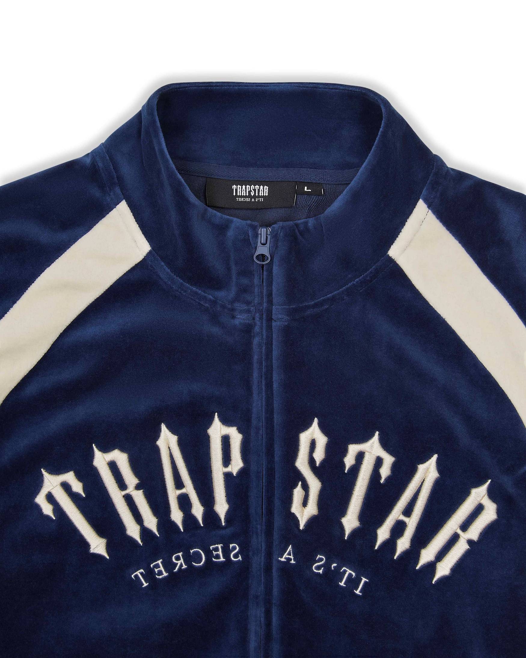 Trapstar Irongate Arch Velour Tracksuit ネイビー | TS-65374