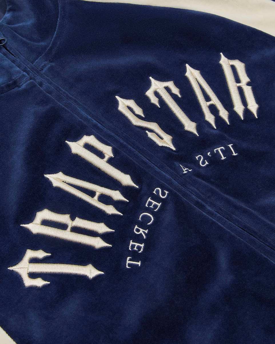 Trapstar Irongate Arch Velour Tracksuit ネイビー | TS-65374