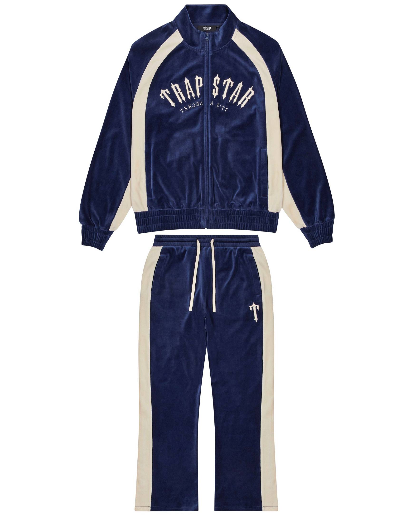Trapstar Irongate Arch Velour Tracksuit ネイビー | TS-65374