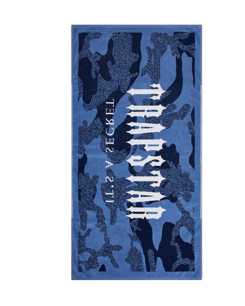 Trapstar Irongate Beach Towel 青 迷彩 | TS-65070