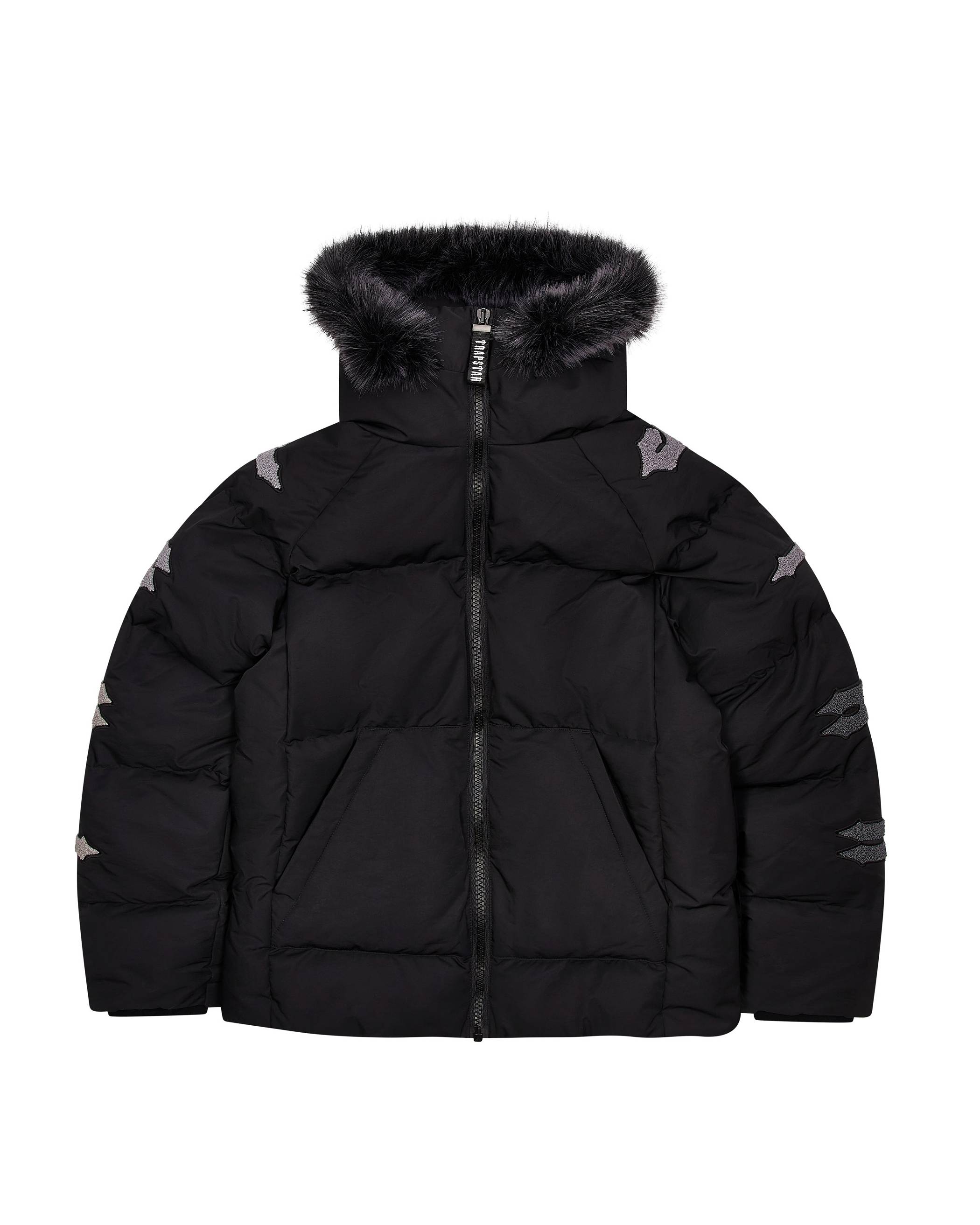 Trapstar Irongate Chenille Sleeve Puffer 黒 | TS-65430