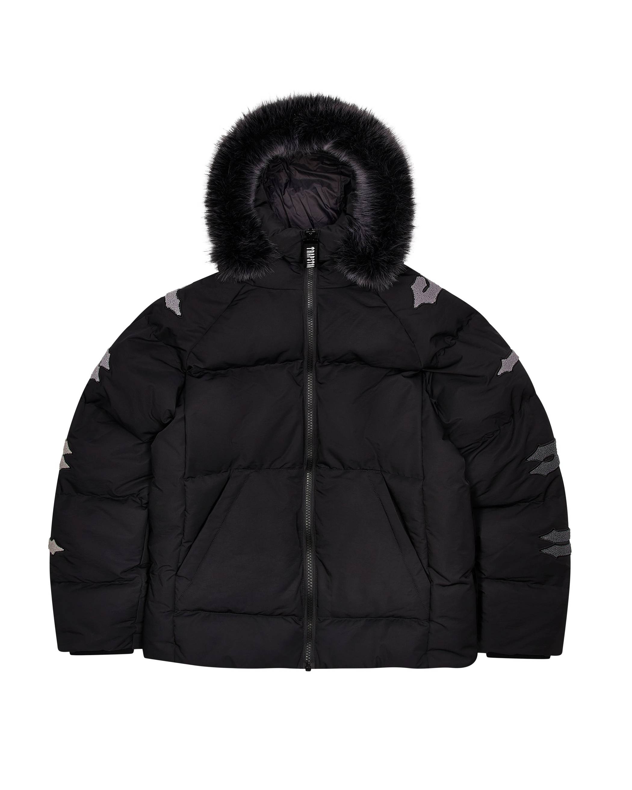 Trapstar Irongate Chenille Sleeve Puffer 黒 | TS-65430