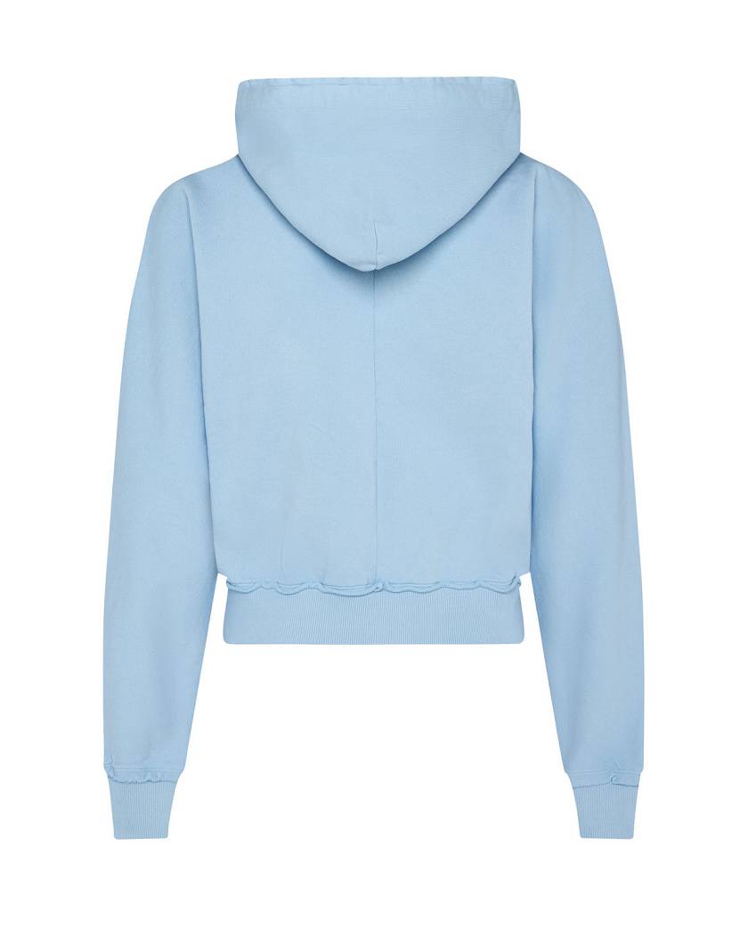 Trapstar Irongate Cropped Batwing Zip Hoodie 青 | TS-65153