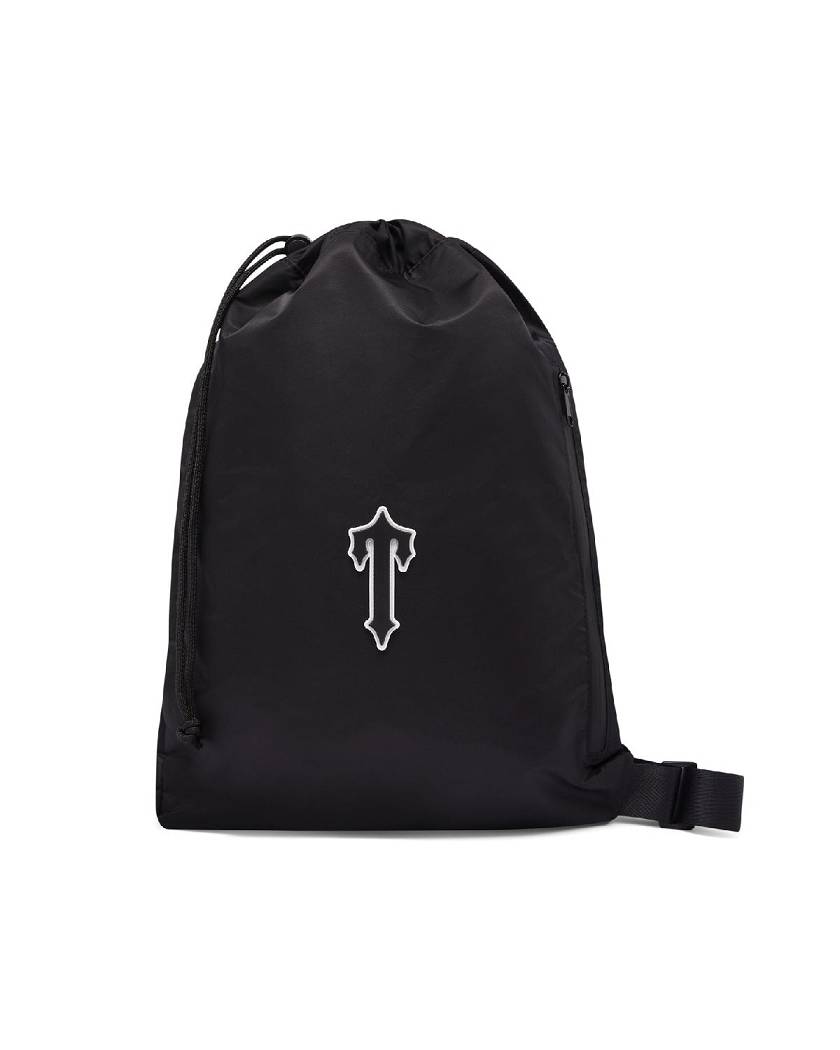 Trapstar Irongate Drawstring Bag 黒 白 | TS-65176