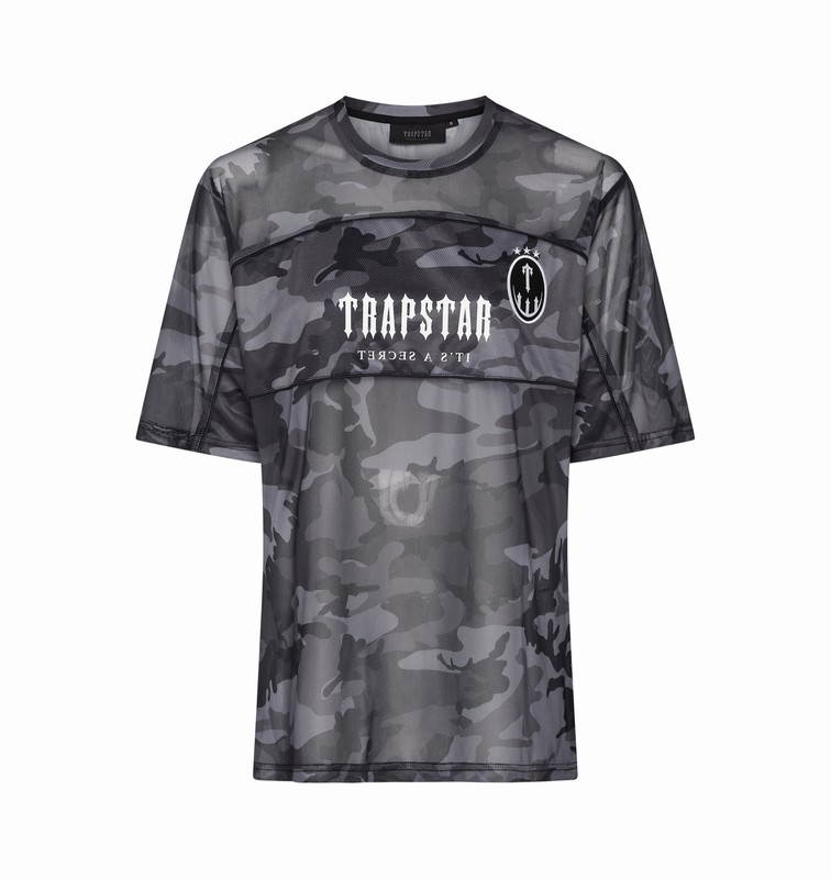 Trapstar Irongate Mesh Football 黒 迷彩 | TS-64807