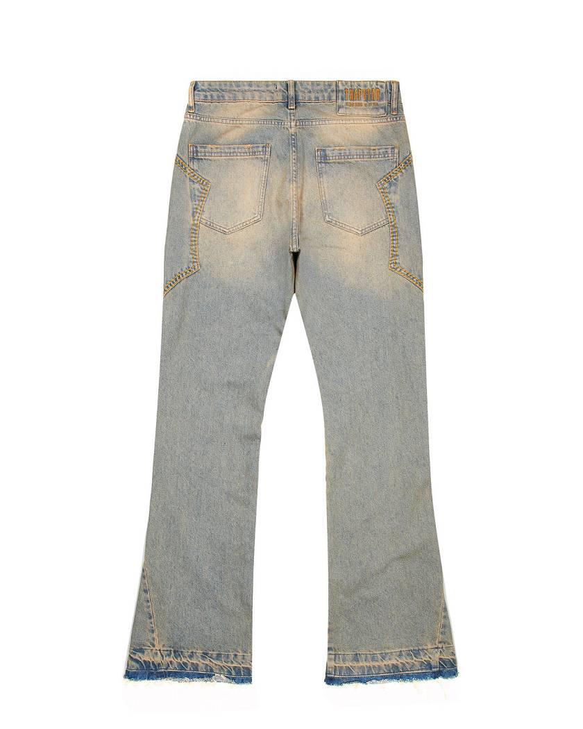 Trapstar Irongate Panel Denim Jeans 青 | TS-65316