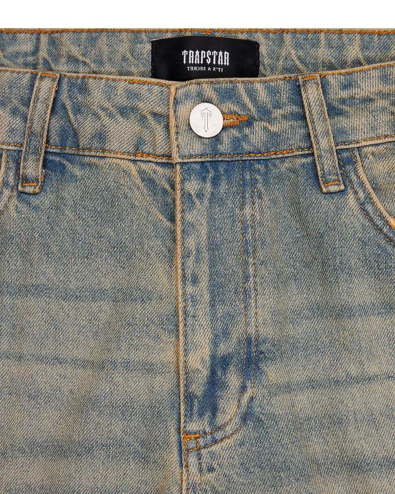 Trapstar Irongate Panel Denim Jeans 青 | TS-65316
