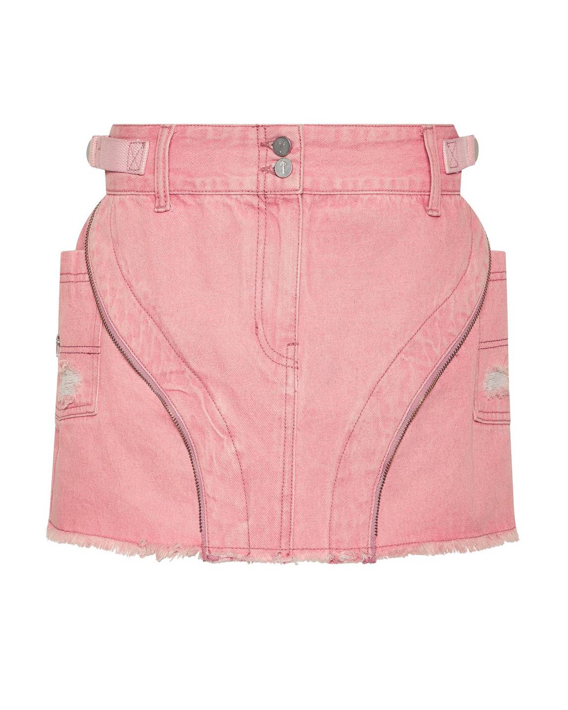 Trapstar Irongate T Denim Zip Detail Mini Skirt ピンク | TS-65101