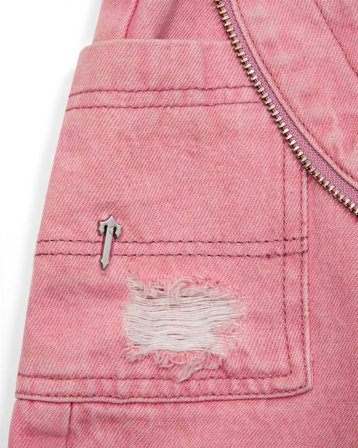 Trapstar Irongate T Denim Zip Detail Mini Skirt ピンク | TS-65101