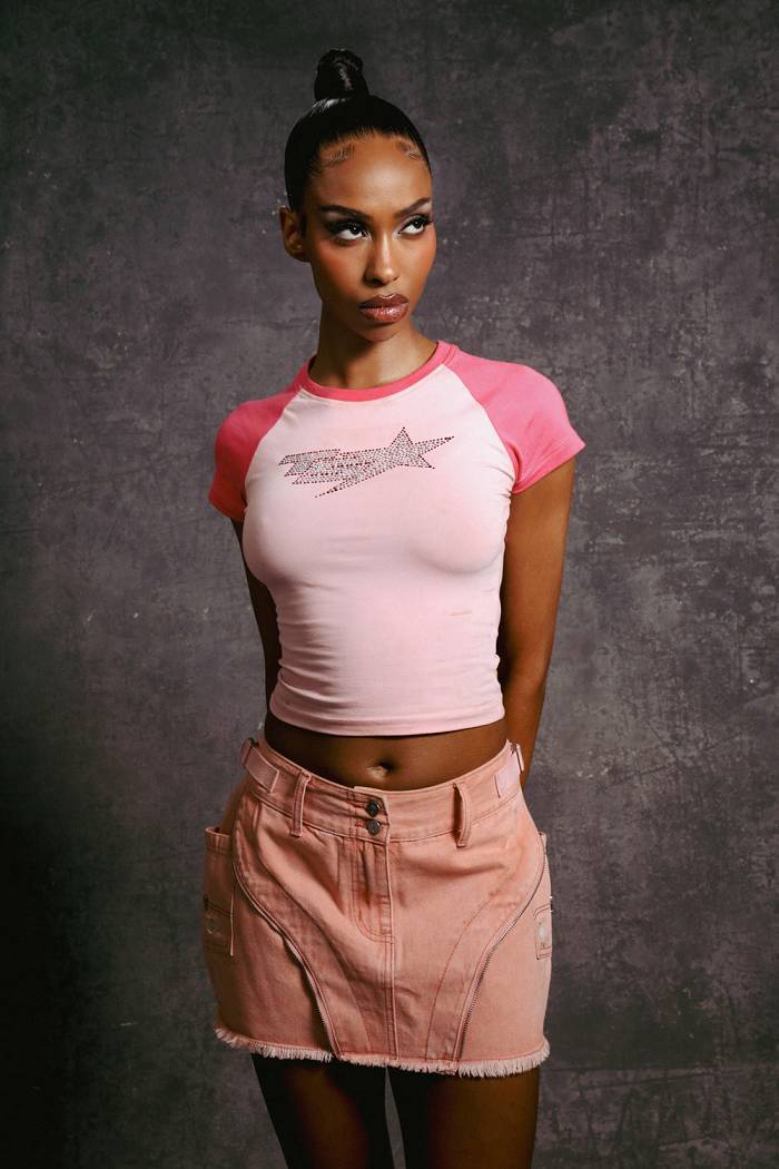 Trapstar Irongate T Denim Zip Detail Mini Skirt ピンク | TS-65101