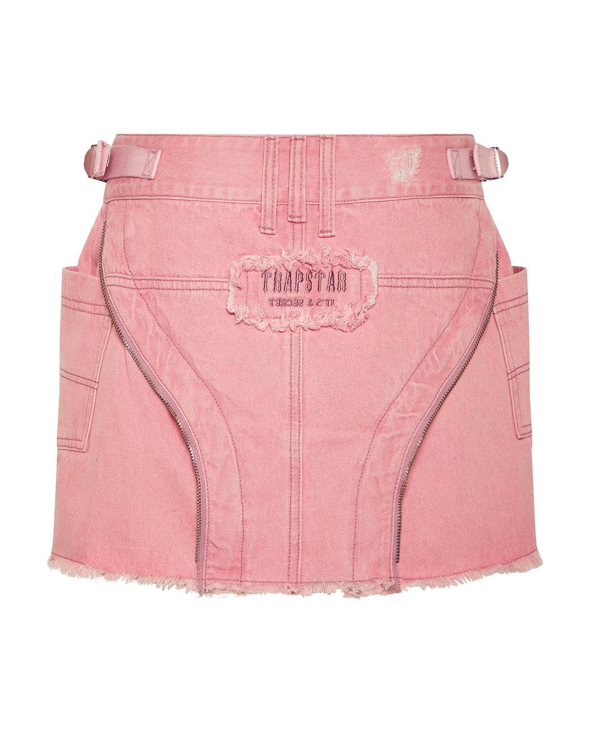 Trapstar Irongate T Denim Zip Detail Mini Skirt ピンク | TS-65101
