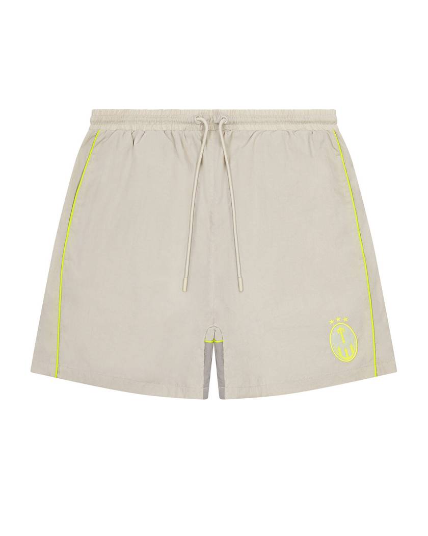 Trapstar Irongate T Panel Shell Shorts Greige | TS-65308