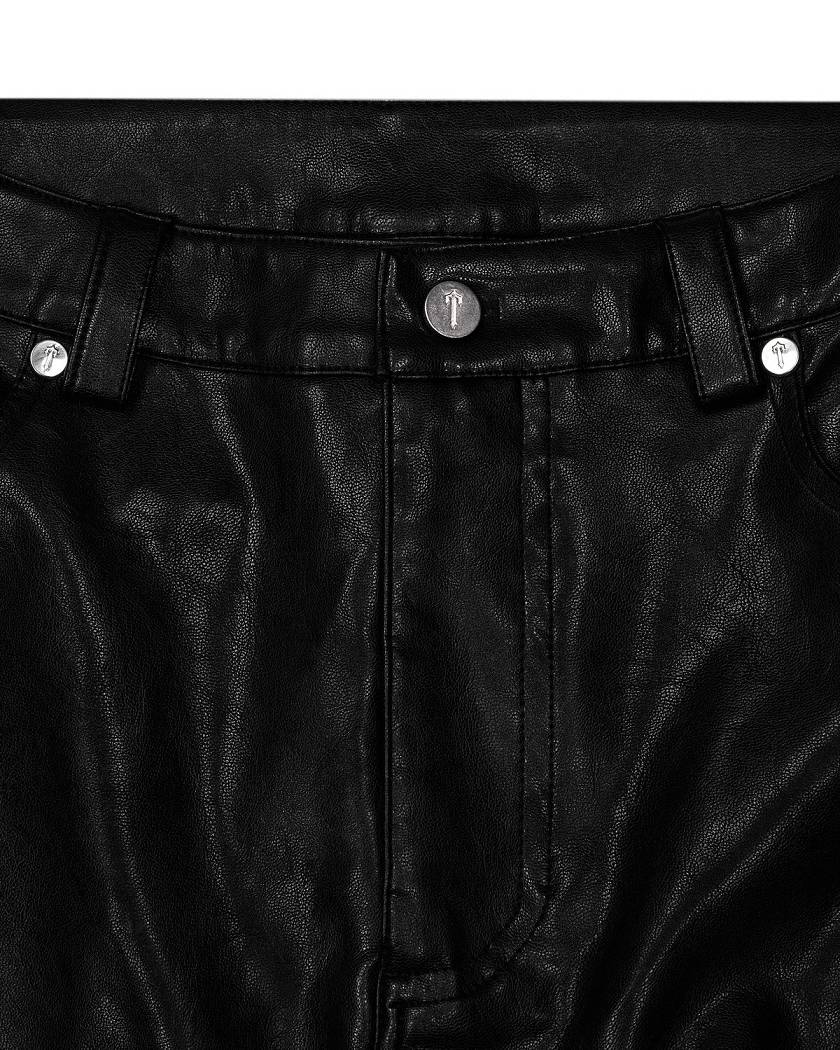 Trapstar Irongate T Stud Vegan Leather Pants 黒 | TS-65112