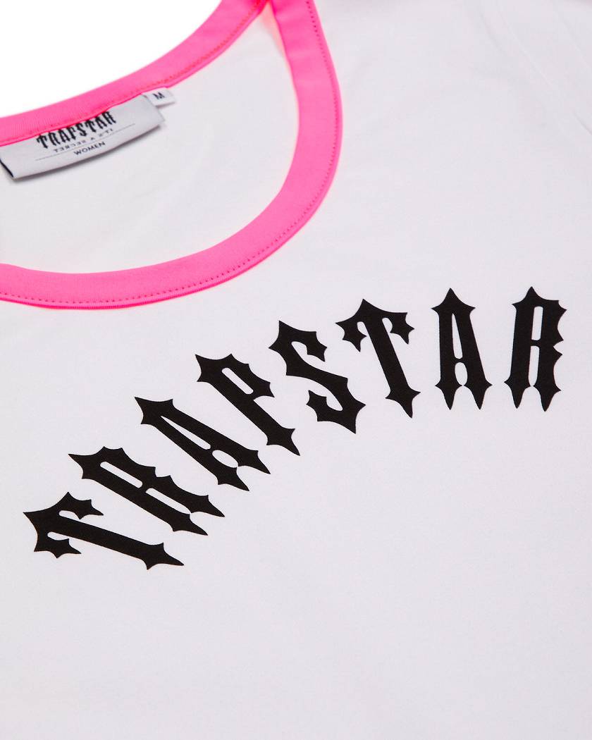 Trapstar Irongate Tee 白 ピンク | TS-65131